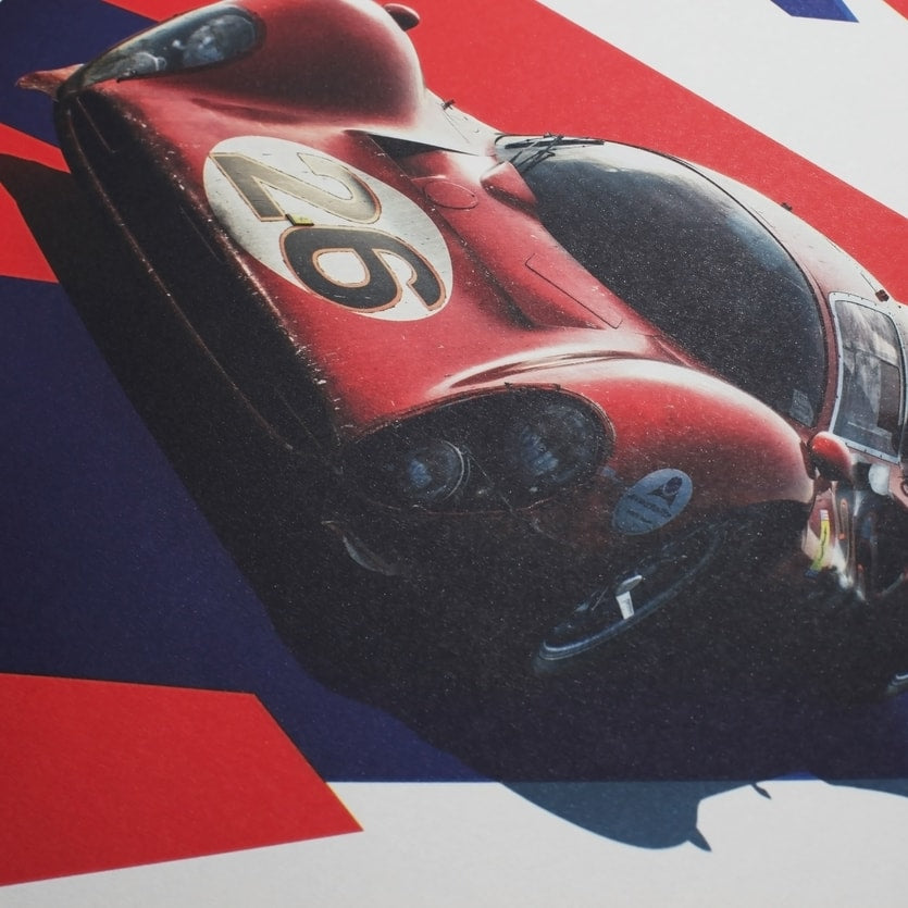 Affiche Ferrari 412P de près