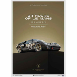 Affiche Ford GT40 24h Le Mans 1966