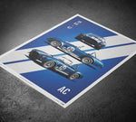 Affiche Poster Automobilist Shelby-Ford AC Cobra sur sol béton