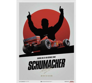 Affiche-Ferrari F1-2000 - Michael Schumacher - Japan - Suzuka GP - Poster