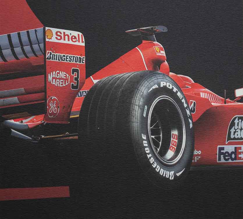 Affiche Ferrari F1 2000 Michael Schumacher Italie – MARCEL & MOLETTE