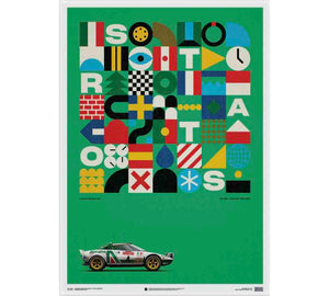 AFFICHE AUTOMOBILIST Lancia Stratos VERTE 