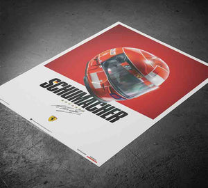 AFFICHE-FERRARI-SCHUMCHER-CASQUE-FOND Béton