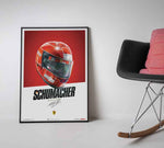 AFFICHE-FERRARI-SCHUMCHER-CASQUE-DECOR