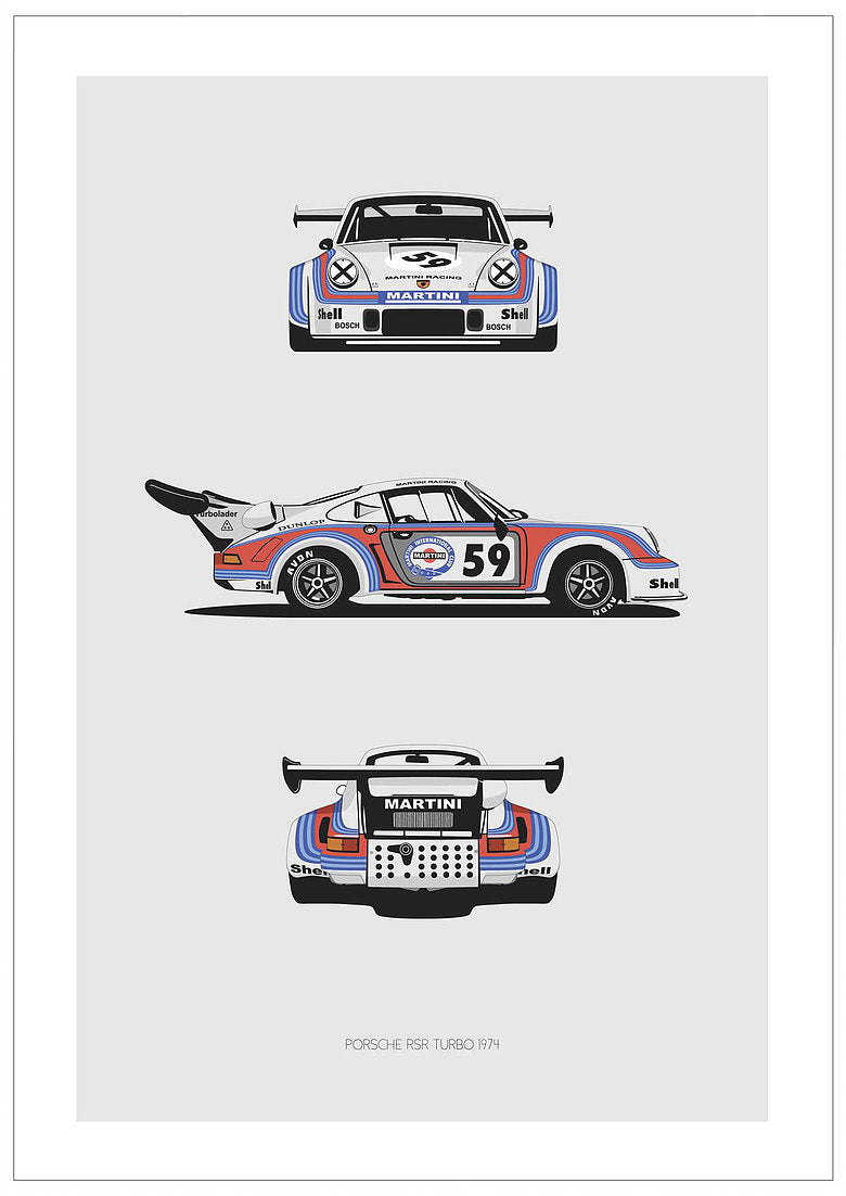 AFFICHE PORSCHE RSR