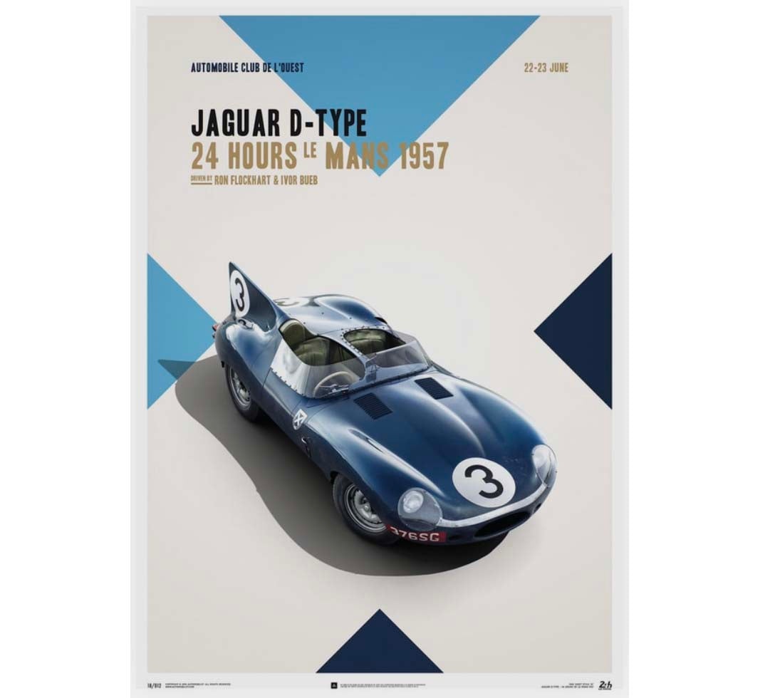 Affiche Jaguar Type-D 24h du Mans 