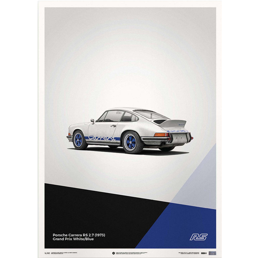 AFFICHE ENCADREE PORSCHE 911 RS 