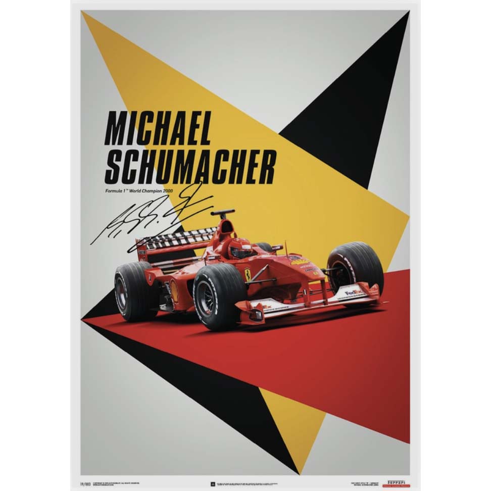 Affiche Ferrari F1 2000 Michael Schumacher – MARCEL & MOLETTE