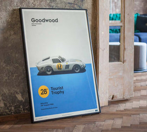 Affiche Ferrari 250 GTO dans appartement avec parquet