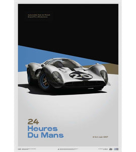 affiche Ferrari P4 des 24h du mans