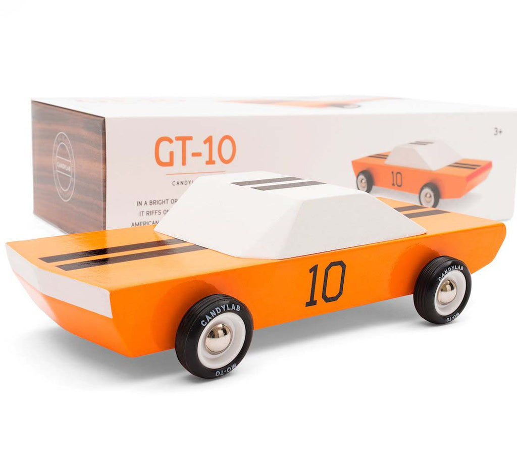 Candylab GT10 voiture en bois orange avec boite