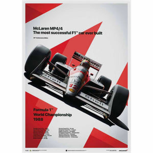 Affiche McLaren MP4/4 - Ayrton Senna