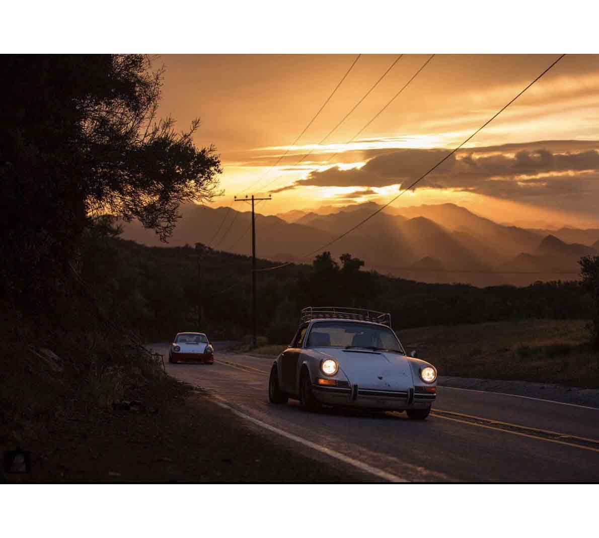 photo Vince Perraud Porsche Sunset