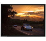 photo Vince Perraud Porsche Sunset caisse américaine noire