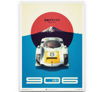 AFFICHE PORSCHE 906 GRAND PRIX JAPON