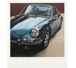 Lithographie : Porsche 911 red singer