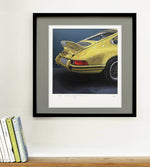 Lithographie : Porsche 911 Carrera RS jaune