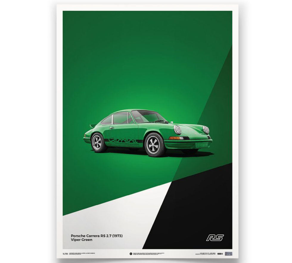 Affiche Porsche 911 RS vert