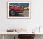 Affiche manu campa Porsche roue et jaune decor bureau