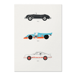 AFFICHE Les icônes Porsche 356 917 911RS