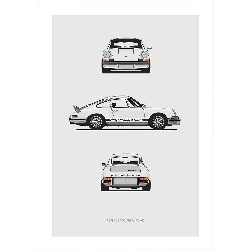 AFFICHE PORSCHE 911 CARRERA RS