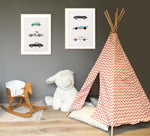 AFFICHE rear view Porsche chambre enfant tipi