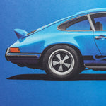 Poster Porsche 911 RS bleue