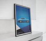 Affiche Porsche 911 RS bleue