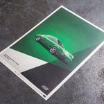 Affiche Porsche 911 RS vert