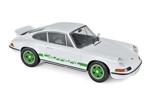 Norev Porsche 911 RS 1973 - blanche & verte miniature 1:18